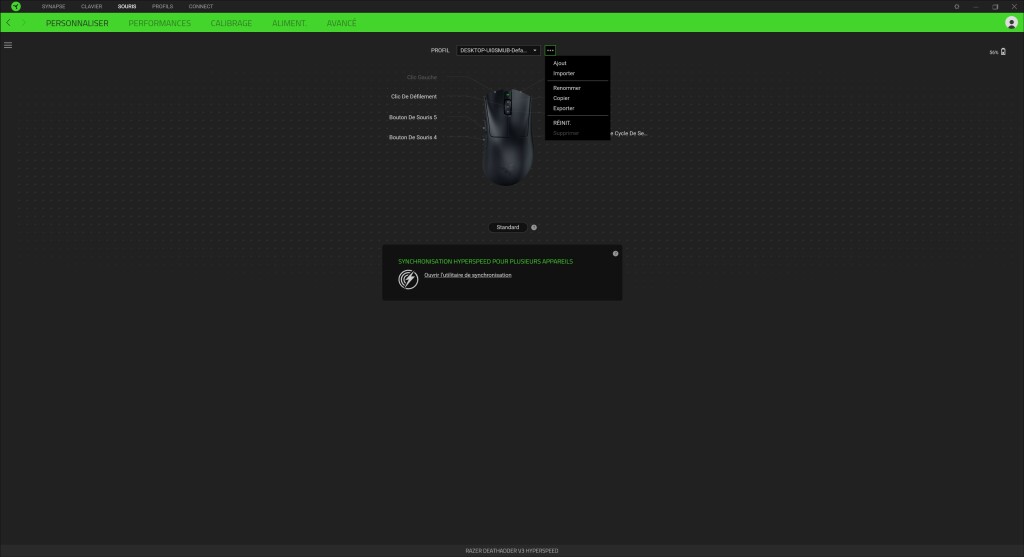 RAZER Deathadder V3 Hyperspeed logiciel 2