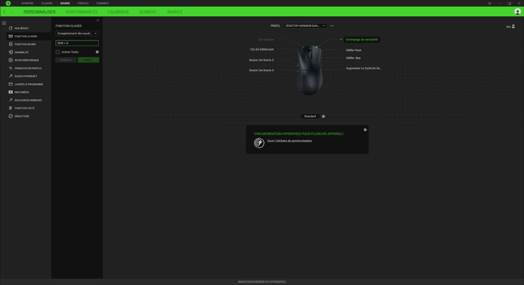 RAZER Deathadder V3 Hyperspeed logiciel 3