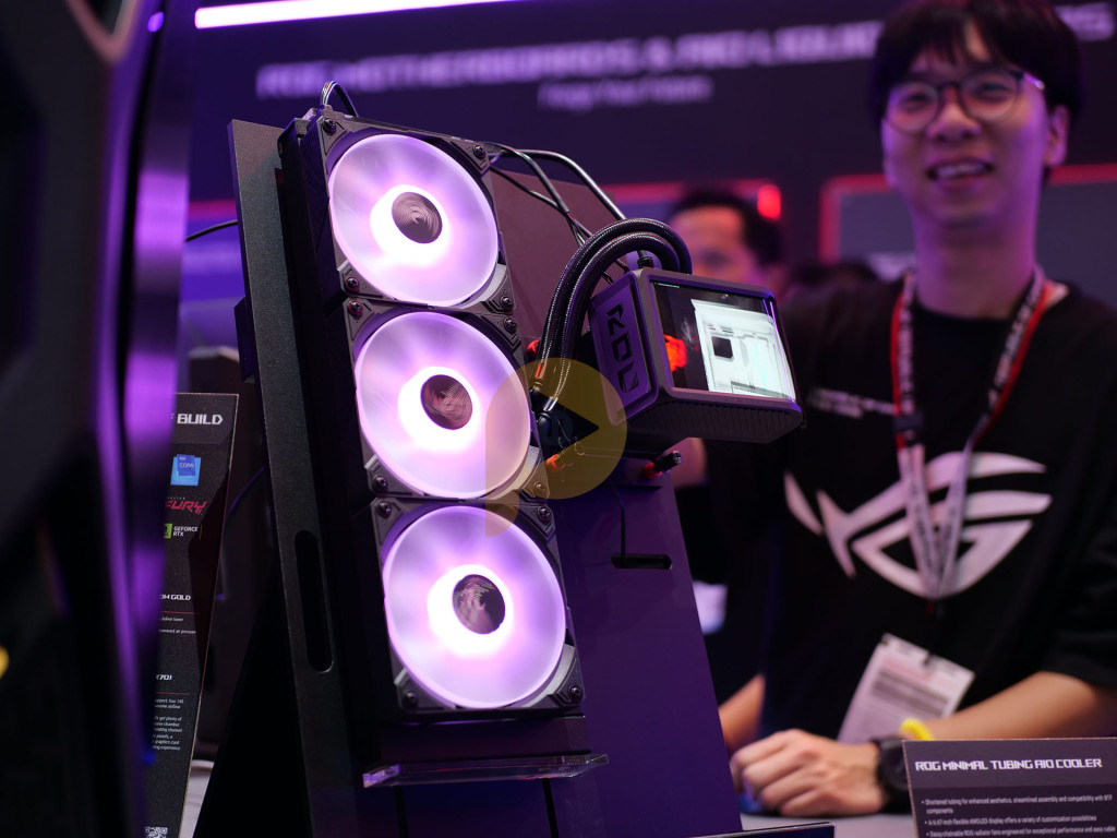 ASUS ROG dévoile ses innovations gaming au Computex 2024 7 asus rog miniml tubing aio cooler next h gen lcd