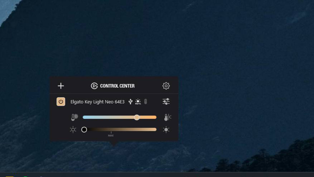 elgato key light control center