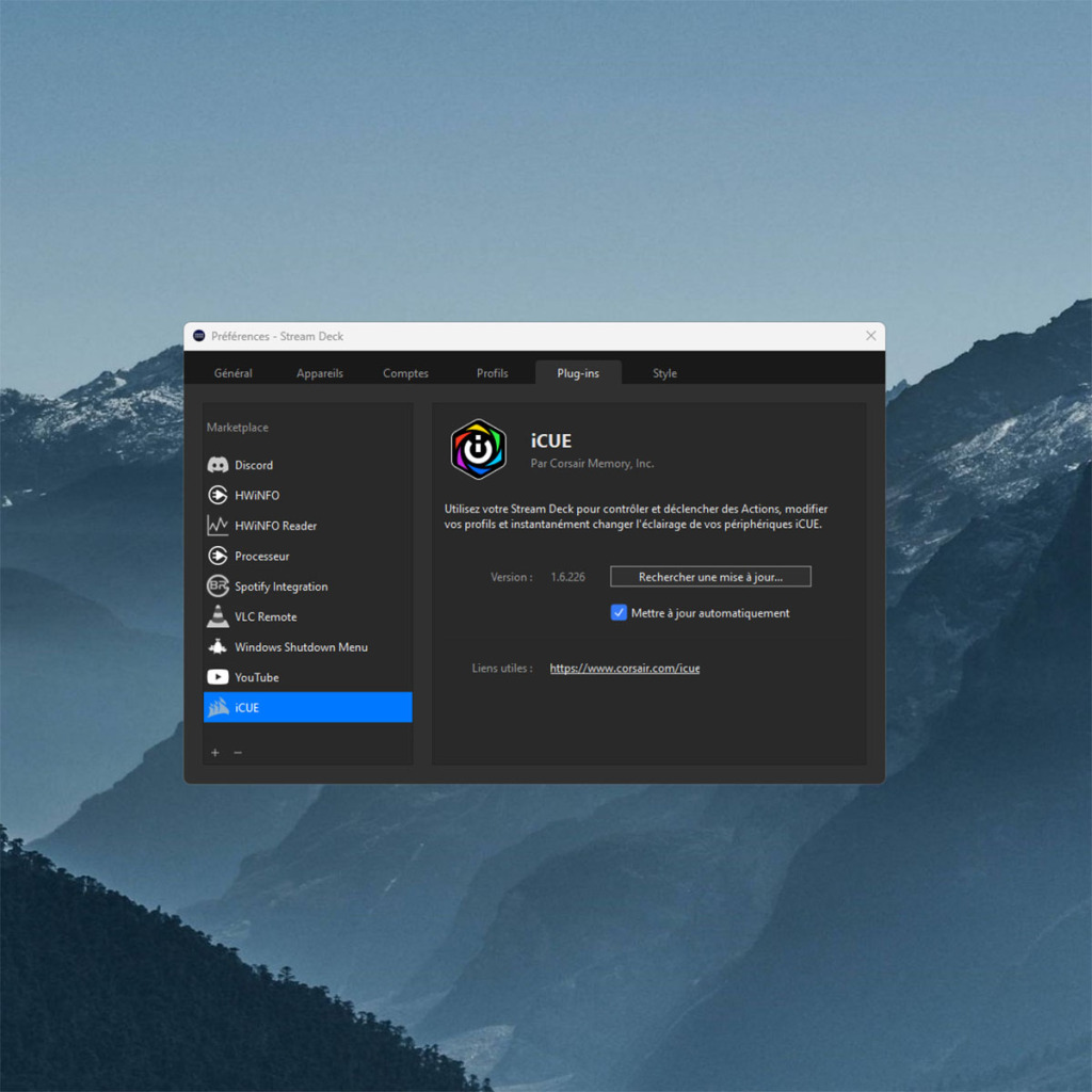 elgato stream deck interface icue plugin