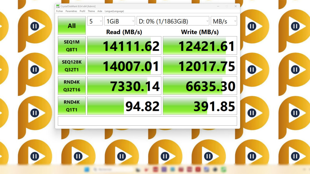 mp700 pro se 2to benchmark crystaldiskMark