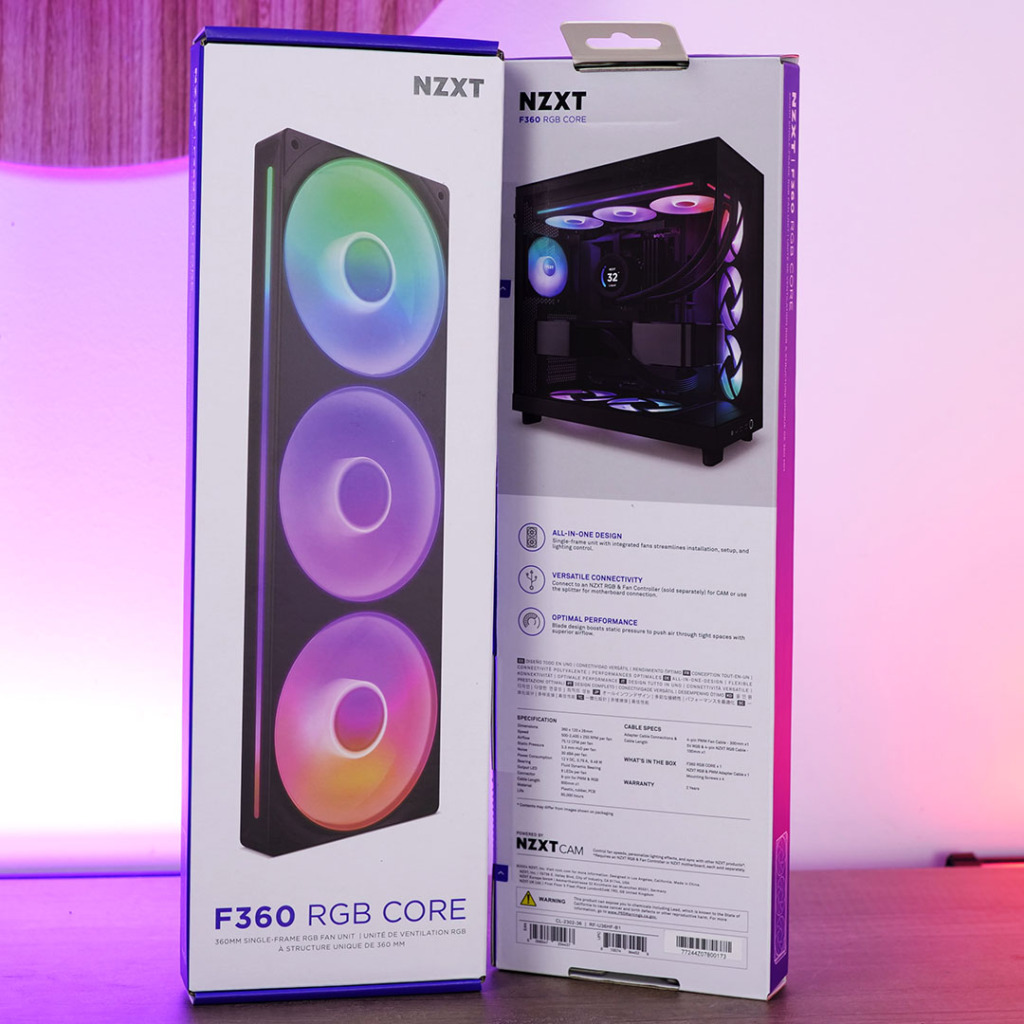 nzxt f360 rgb core black box