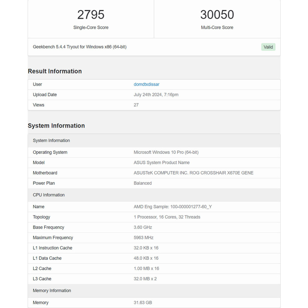 AMD Ryzen 9 9950X overclocké à 6 GHz écrase le Core i9 14900KS de 20% ? 2 AMD Ryzen 9 9950X overclock 6ghz CPU Geekbench 5