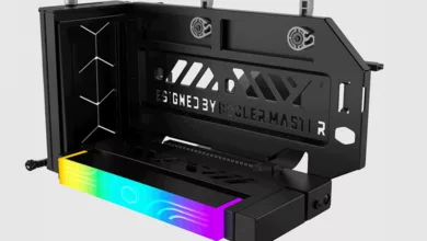 Cooler Master met des loupiotes sur son support de GPU vertical 55 Cooler Master kit gpu argb Couv