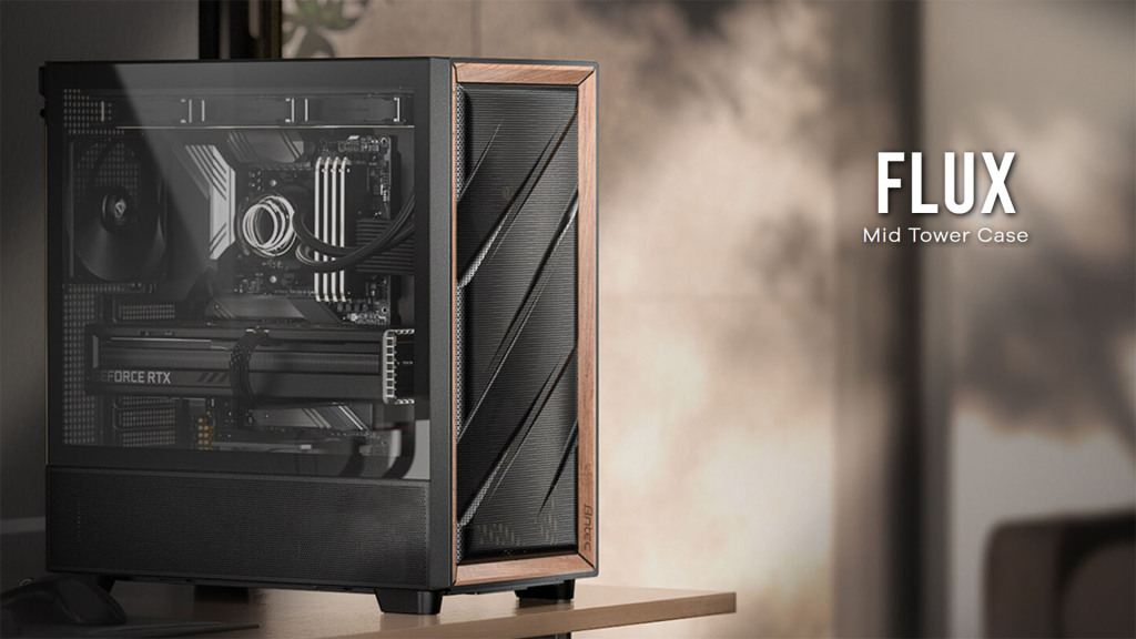 Le Bois s'Invite dans nos PC : Antec Rejoint la Tendance avec son boîtier FLUX 2 antec FLUX Noyer 01