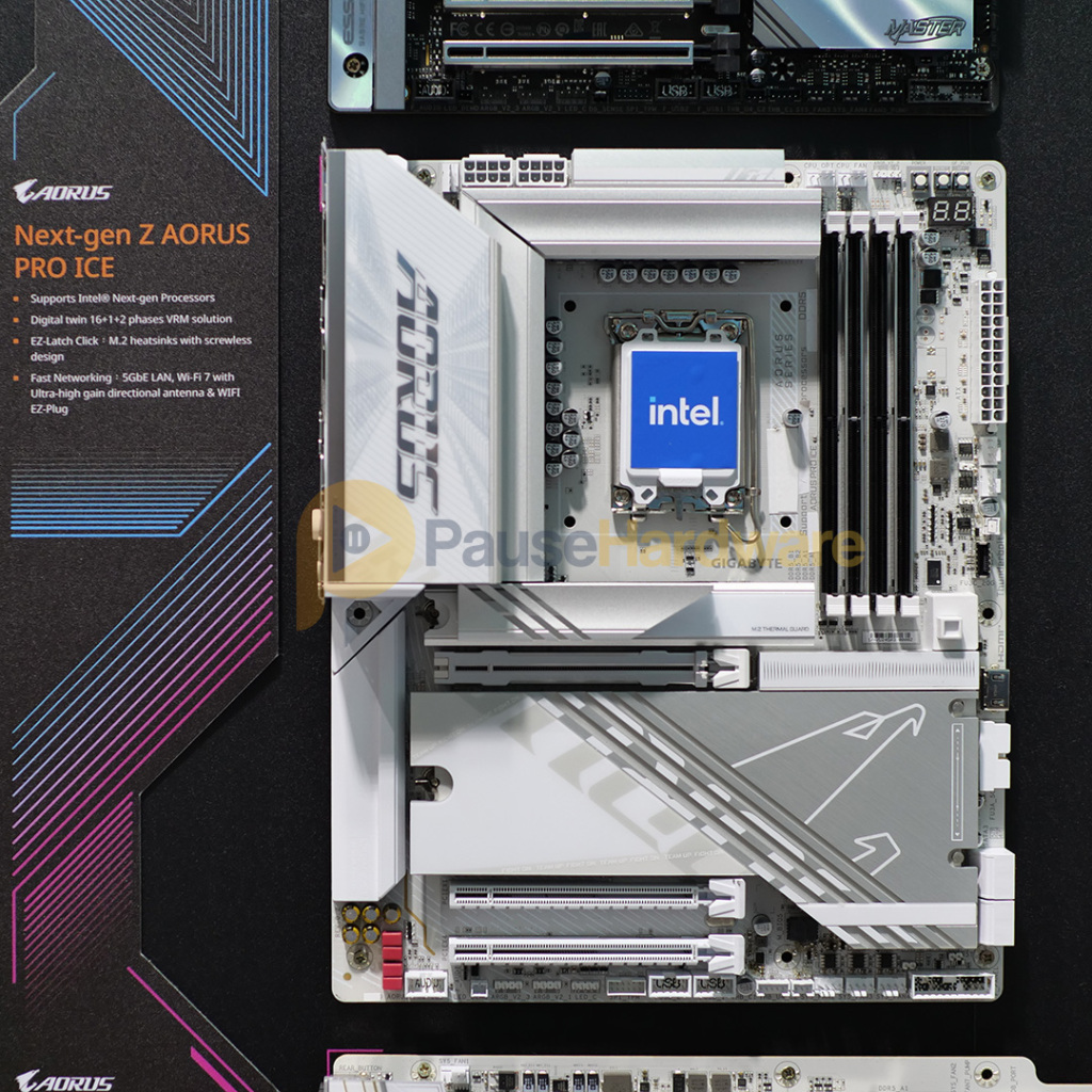 Fuite du PCB de la carte mère Gigabyte AORUS Z890 PRO ICE confirmant la nom Core Ultra pour Arrow Lake-S 2 aorus z890 pro ice computex pause hardware Arrow Lake