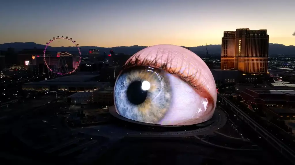 Sphère de Las Vegas : 150 GPU NVIDIA RTX A6000 2 sphere de Las Vegas 02