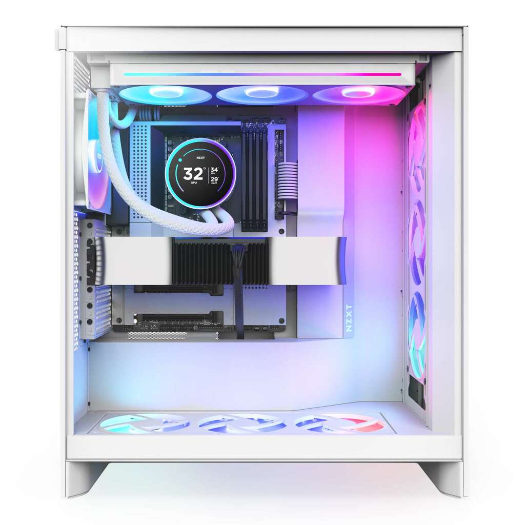 NZXT Kraken Elite 2024 : Le refroidissement AIO repensé avec des performances améliorées 9 04 Kraken Elite V2 RGB WH 360 with system