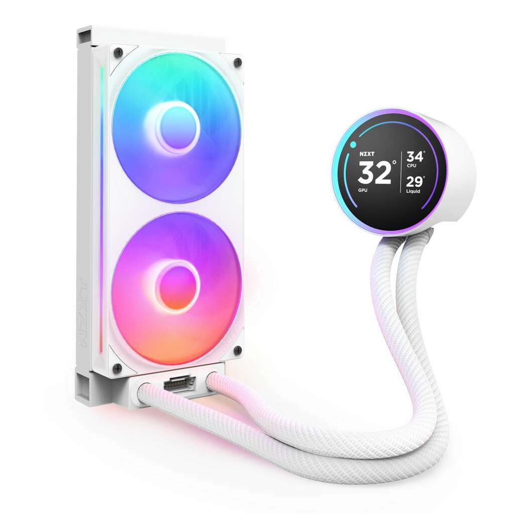 NZXT Kraken Elite 2024 : Le refroidissement AIO repensé avec des performances améliorées 15 06 Kraken Elite V2 RGB WH vertical 240