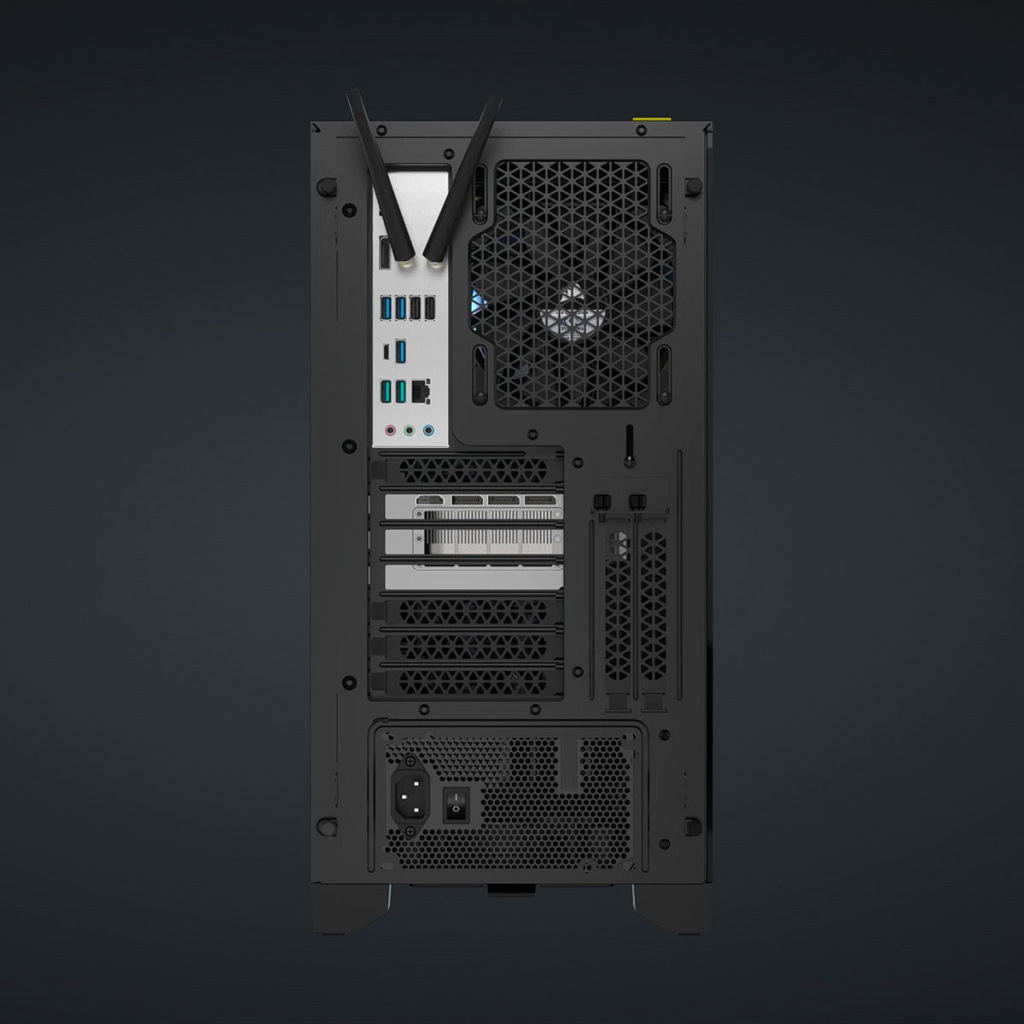 CORSAIR lance les PC de jeu VENGEANCE a7400 : un combo explosif Ryzen série 9000 et RTX série 40 6 CORSAIR VENGEANCE a7400 arrière