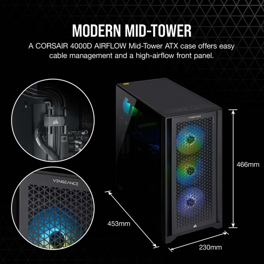 CORSAIR lance les PC de jeu VENGEANCE a7400 : un combo explosif Ryzen série 9000 et RTX série 40 7 CORSAIR VENGEANCE a7400 boitier