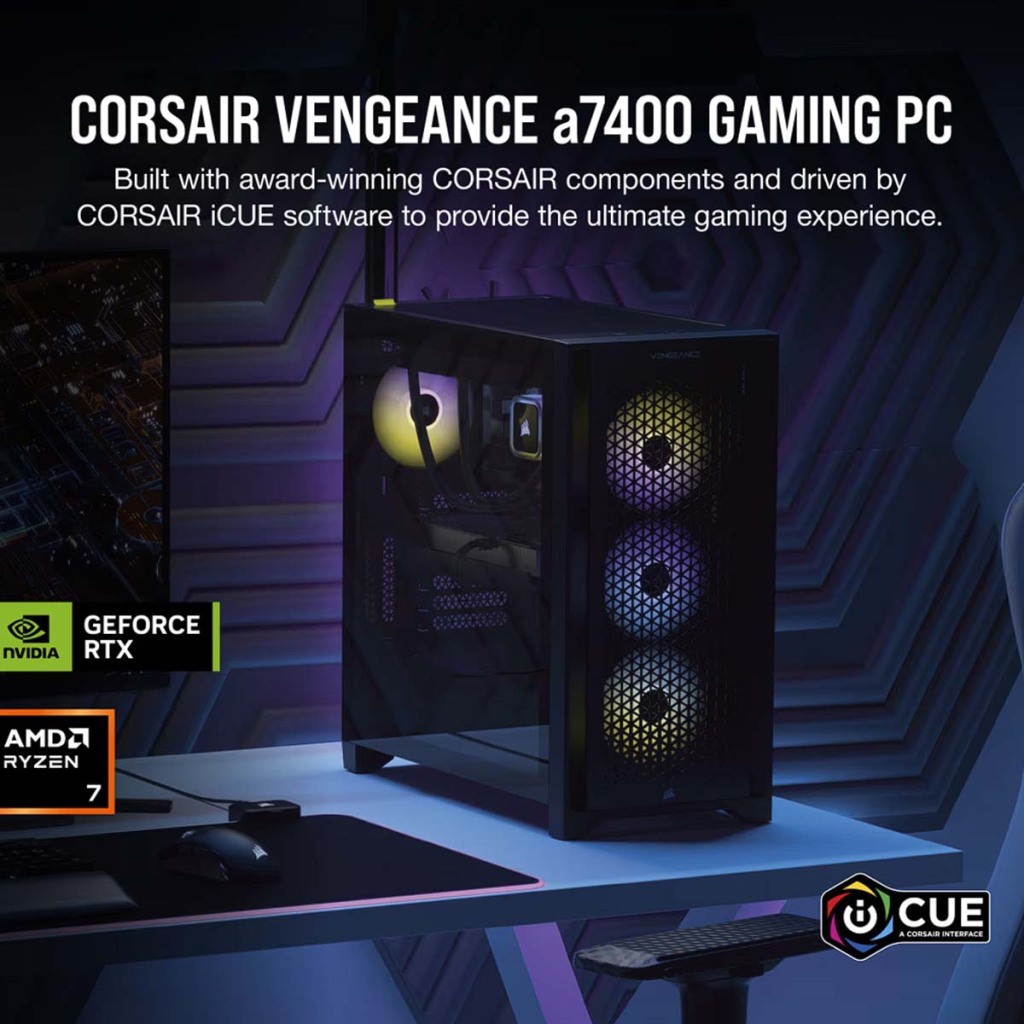 CORSAIR lance les PC de jeu VENGEANCE a7400 : un combo explosif Ryzen série 9000 et RTX série 40 5 CORSAIR VENGEANCE a7400 config