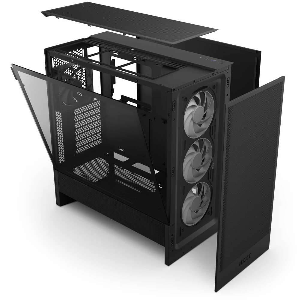 NZXT H5 Flow 2024 : Le boîtier moyen-tour qui redéfinit le refroidissement gaming 2 Case H5 Flow RGB B exploted