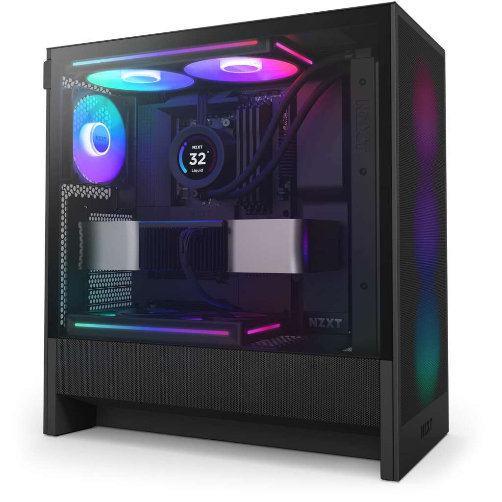 NZXT H5 Flow 2024 : Le boîtier moyen-tour qui redéfinit le refroidissement gaming 7 Case H5 Flow RGB B system hero 2
