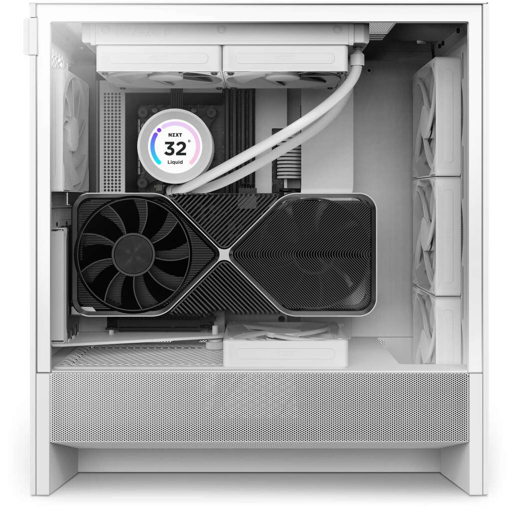 NZXT H5 Flow 2024 : Le boîtier moyen-tour qui redéfinit le refroidissement gaming 6 Case H5 Flow W system side