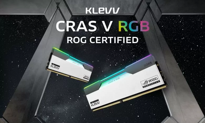 KLEVV dévoile sa nouvelle mémoire gaming DDR5 CRAS V RGB ROG CERTIFIED 1 DDR5 Klevv CRAS V RGB ROG CERTIFIED Heroimg