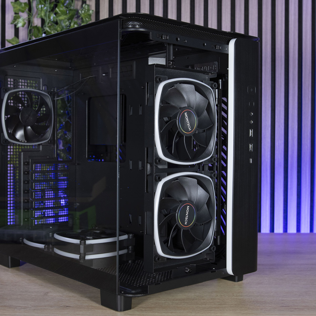 MONTECH KING 95 PRO dépalcement ventilateurs sur paroi