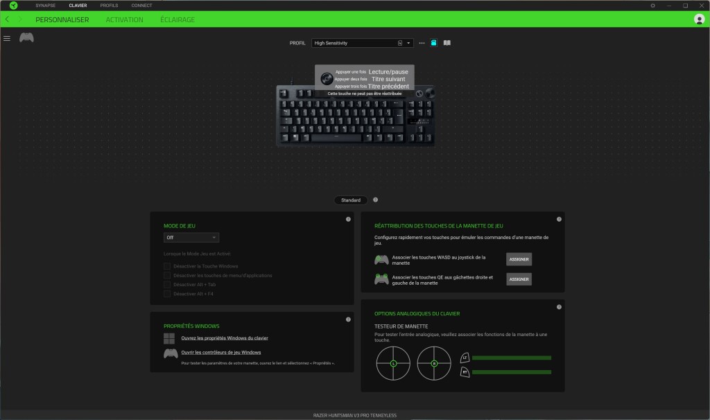 RAZER Hunstman V3 Pro TKL logiciel multimédia 2