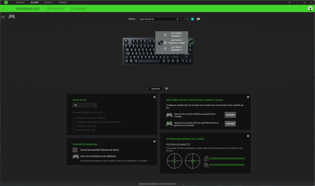 RAZER Hunstman V3 Pro TKL logiciel multimédia 3
