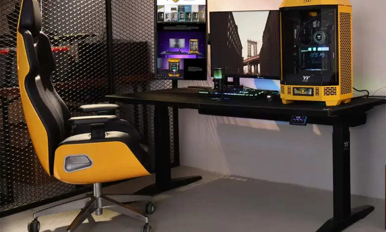 Thermaltake G700 RGB, le bureau gaming se dévoile à 1000 € 1 bureau gaming thermaltake g700 rgb 2