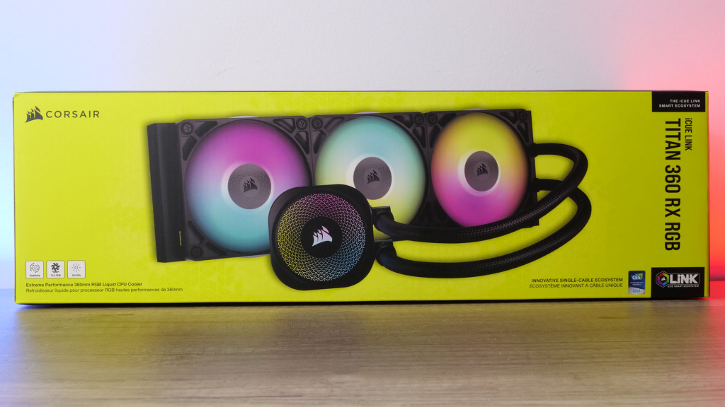 icue link titan 360 rx rgb emballage face