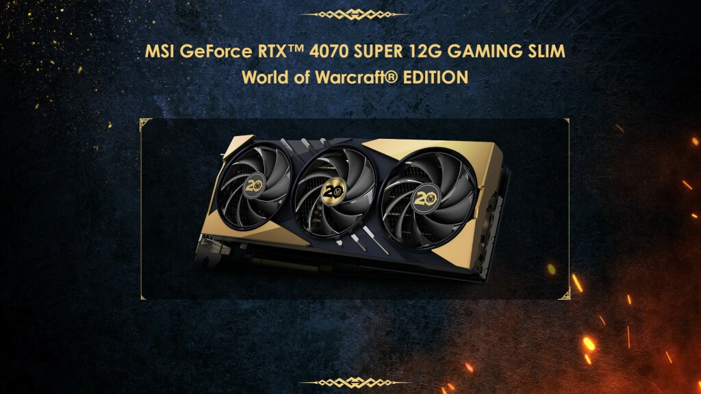 MSI et Blizzard célèbrent les 20 ans de World of Warcraft avec une édition limitée de la RTX 4070 SUPER : Participez et gagnez des récompenses exclusives 2 msi et blizzard rtx 4070 super slim world of warcraft edition 03