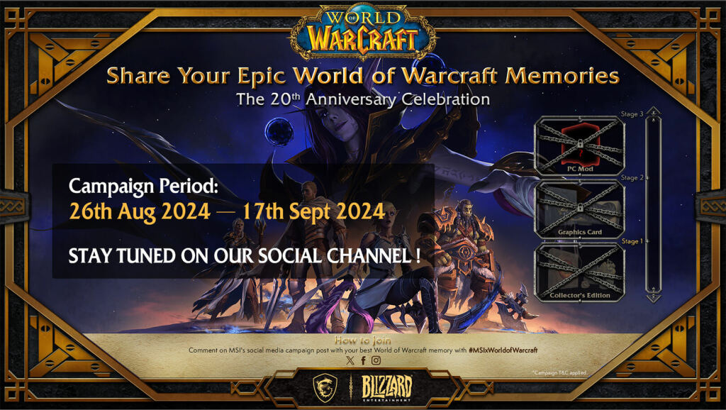 MSI et Blizzard célèbrent les 20 ans de World of Warcraft avec une édition limitée de la RTX 4070 SUPER : Participez et gagnez des récompenses exclusives 7 msi et blizzard rtx 4070 super slim world of warcraft edition Event concours
