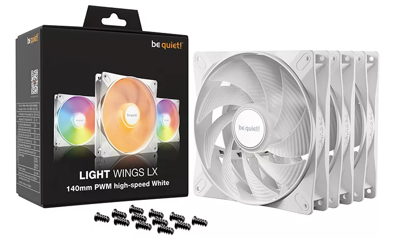 be quiet! Light Wings LX : nouvelle série de ventilateurs aux effets lumineux saisissants 6 05 Light Wings LX 140mm PWM highspeed Triple White