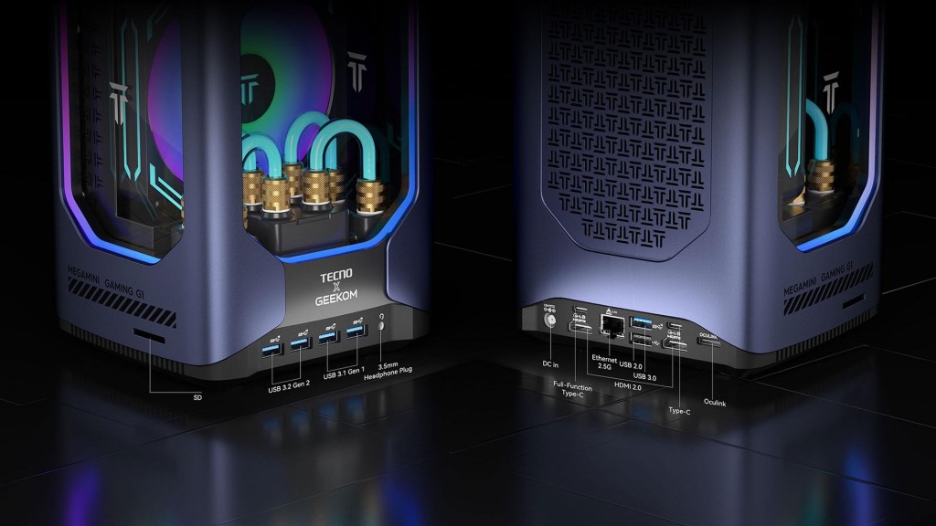 MEGAMINI G1 : un PC watercoolé tout riquiqui 5 MEGAMINI G1 connexions