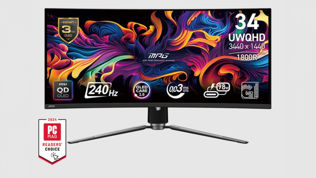 MSI MPG 341CQPX : écran QD-OLED de 34 pouces 2 MSI MPG 341CQPX face