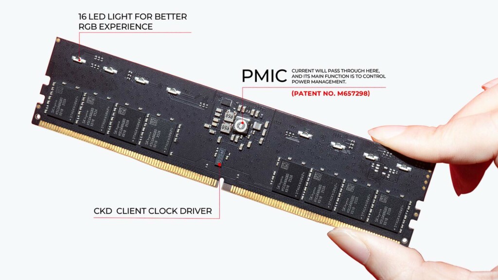 V-COLOR présente la première DDR5 RGB O CUDIMM au monde 3 V COLOR DDR5 RGB O CUDIMM interne