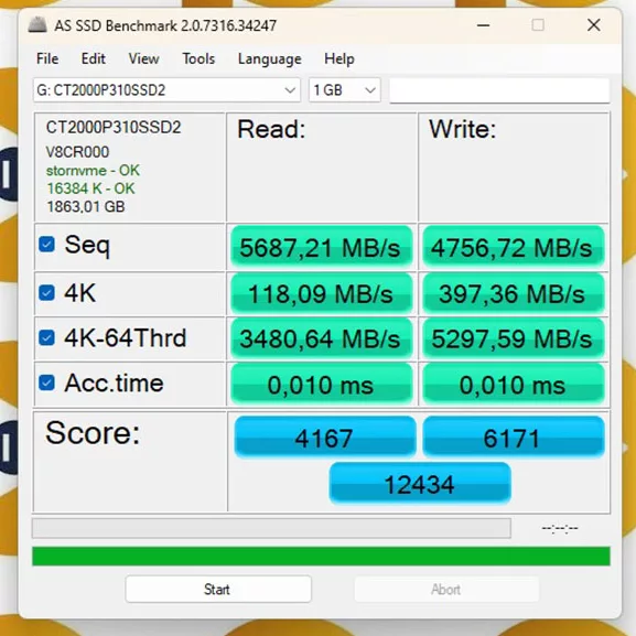 p310 2230 2 to benchmark assd