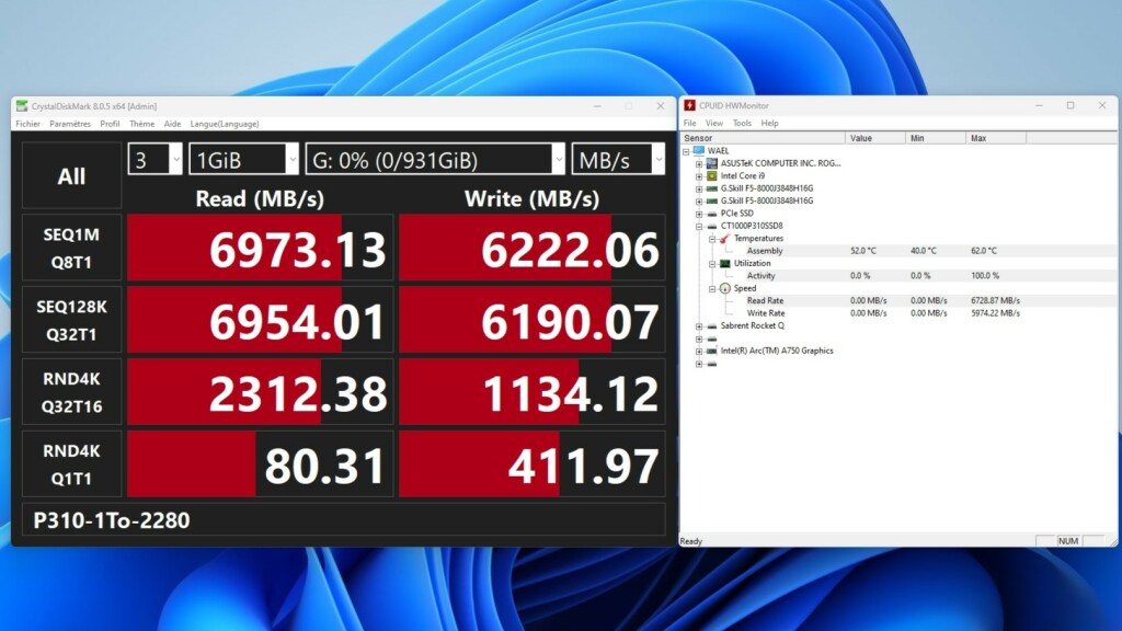 p310 temperatures
