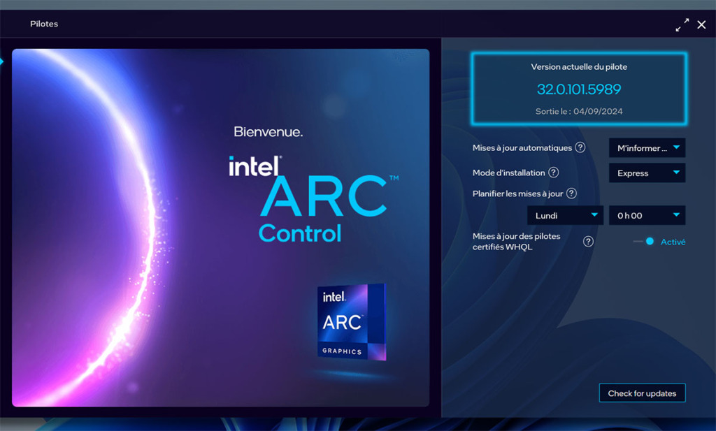 Intel Core 11e à 14e gen : pilotes graphiques basculent en legacy 2 pilote intel arc iris