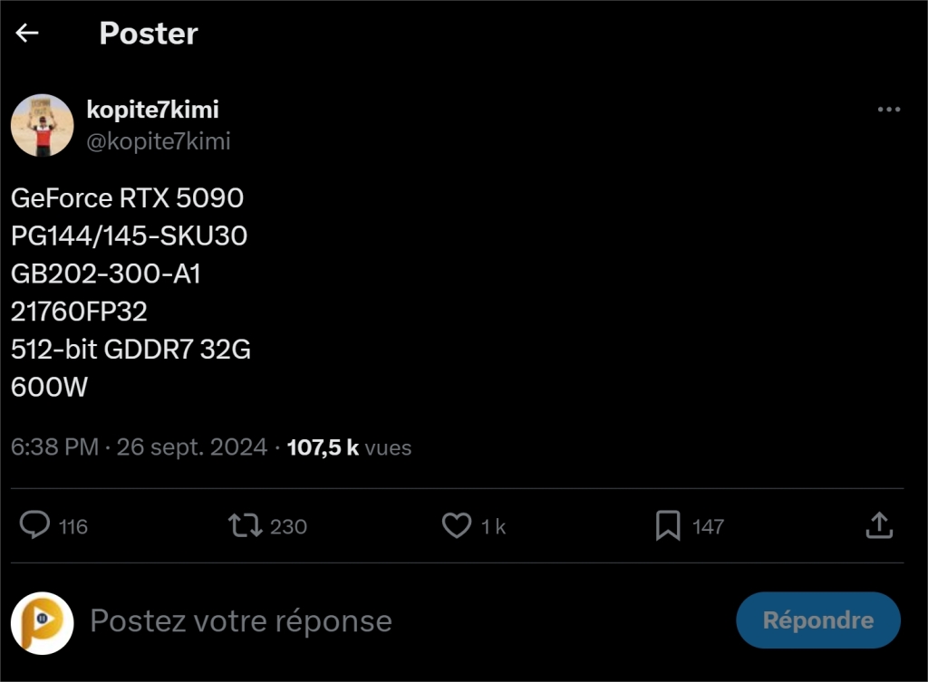 Spécifications des NVIDIA GeForce RTX 5090 et RTX 5080 : Une Nouvelle Séparation des Modèles 2 rtx 5090 specs