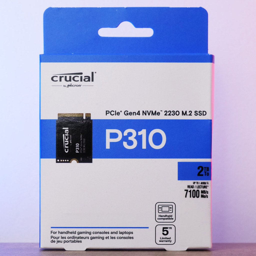 test crucial p310 2to ct2000p310ssd box face