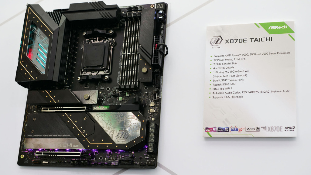 Comparatif des chipsets AMD X870, X670 B850 et B650 : lequel choisir pour les processeurs Ryzen 9000 ? 10 x870E Taichi