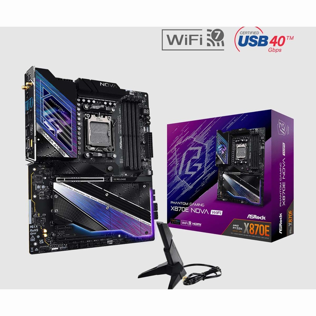 ASRock dévoile les cartes mères X870E / X870 3 ASROCK X870E Nova Wifi