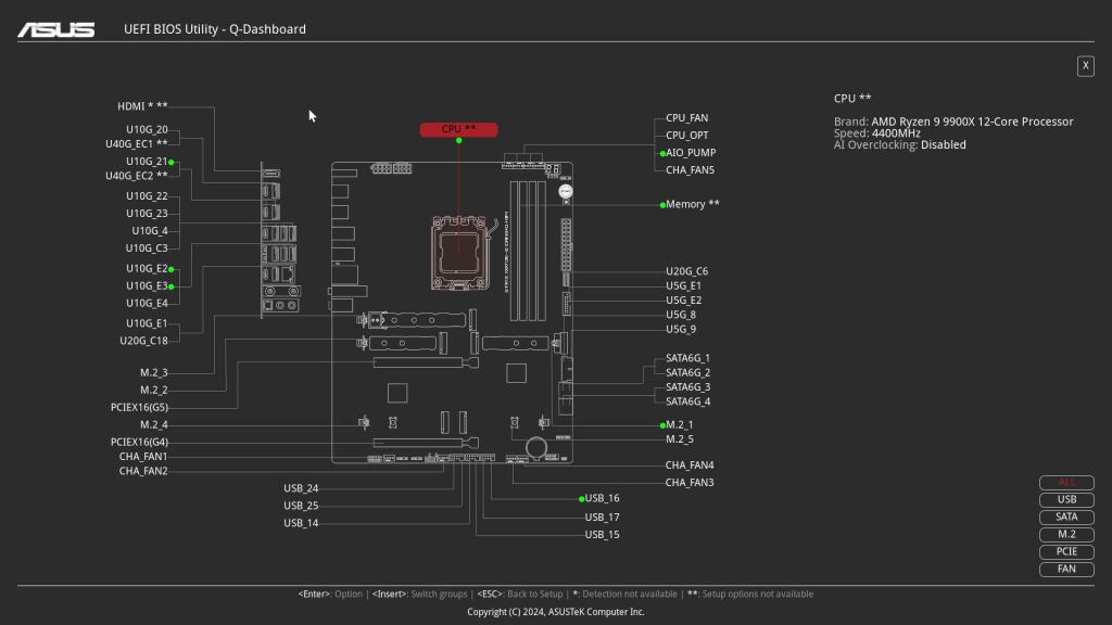 Bios ROG Strix x870e e gaming 1