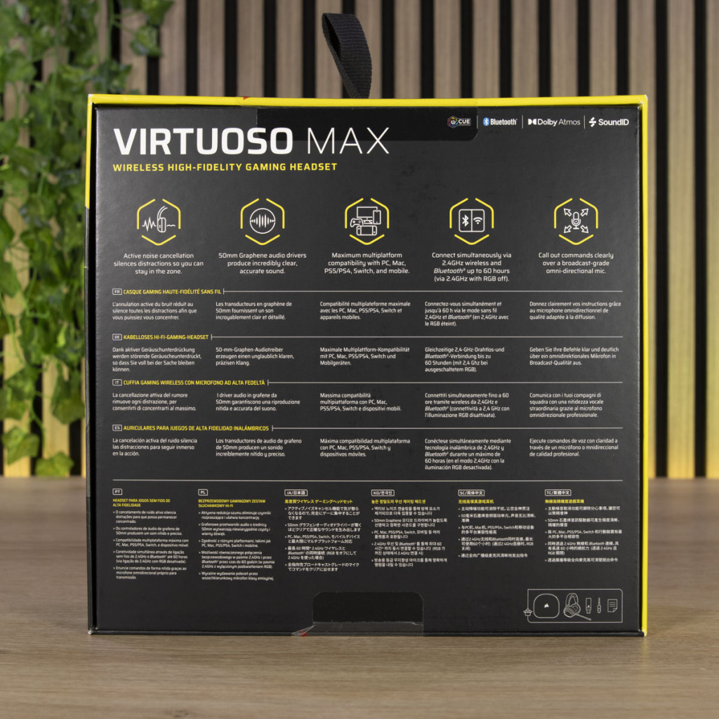 CORSAIR VIRTUOSO MAX emballage face arrière
