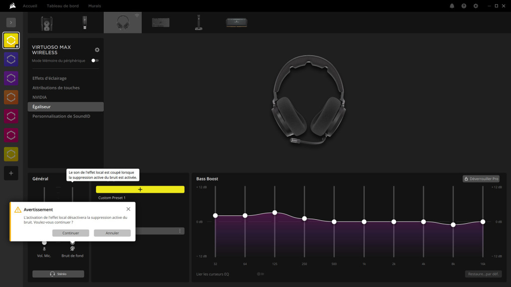 CORSAIR VIRTUOSO MAX micro et ANC