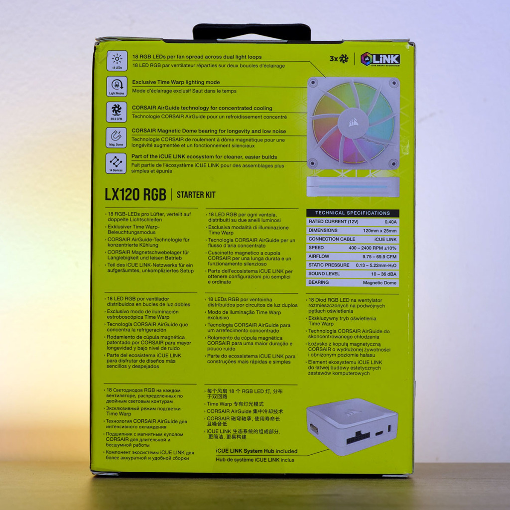 Corsair iCUE LINK LX120 RGB unboxing 02
