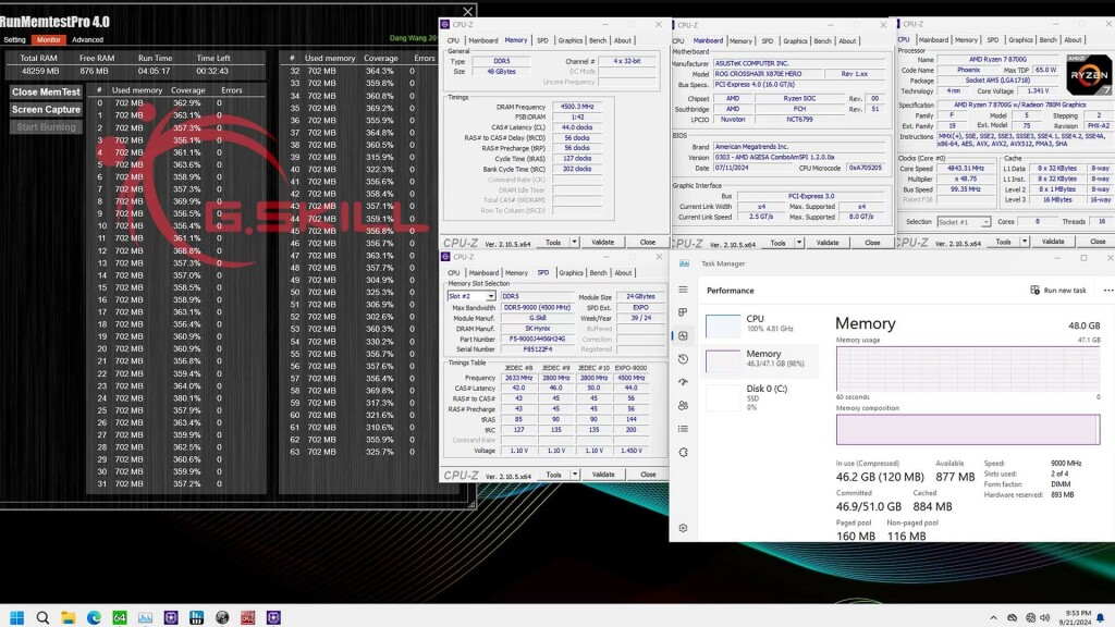 De la Mémoire DDR5-9000 chez G.Skill 3 GSKILL DDR5 9000 test