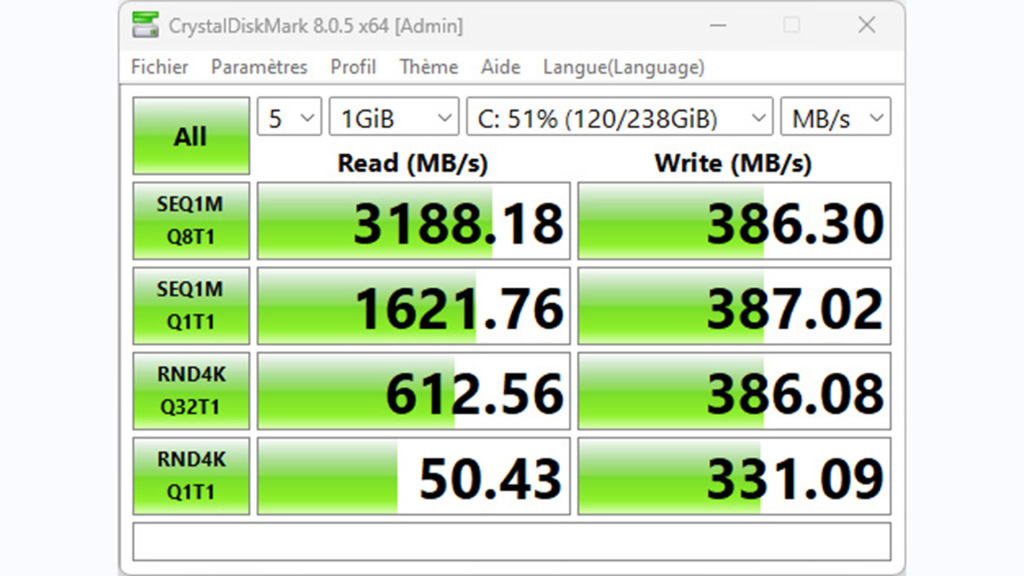 Lian Li SUP01 test SSD