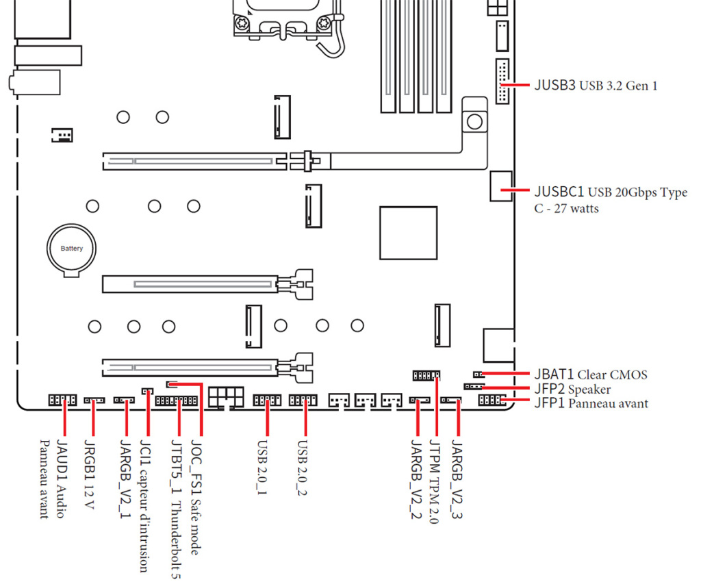 MAG Z890 Tomahawk Wifi internal