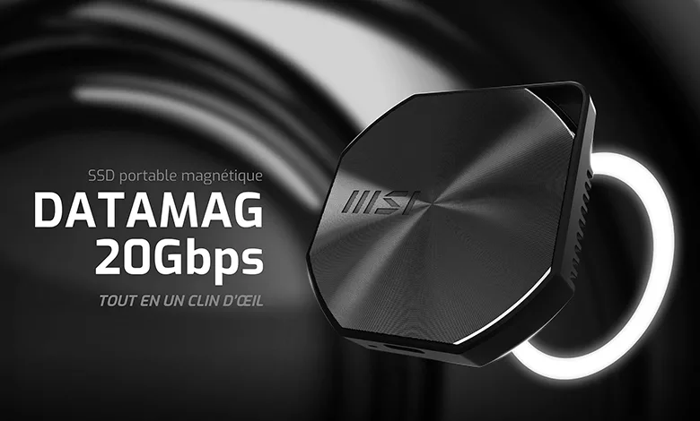 MSI Datamag 20Gbit/s : un SSD portable et magnétique 1 MSI Datamag 20Gbit s Couv