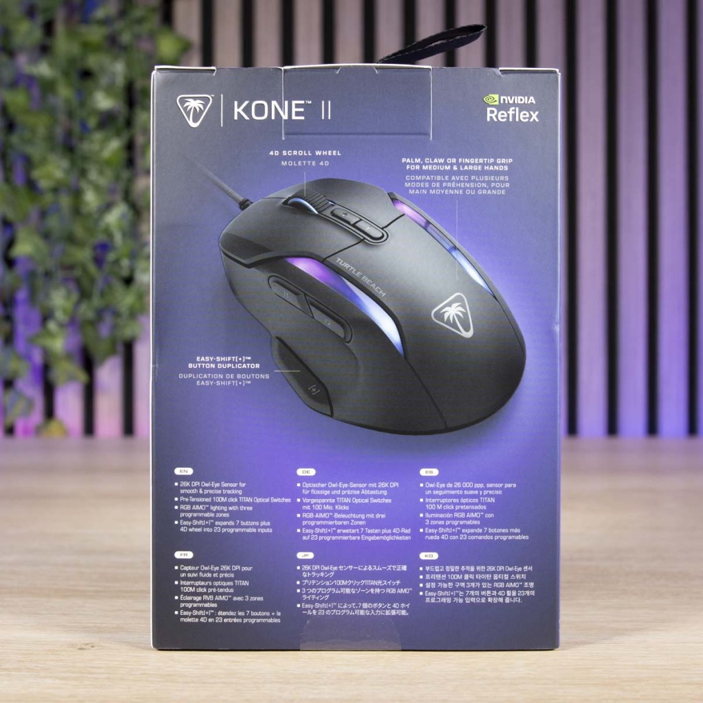 Turtle Beach KONE II emballage face arrière