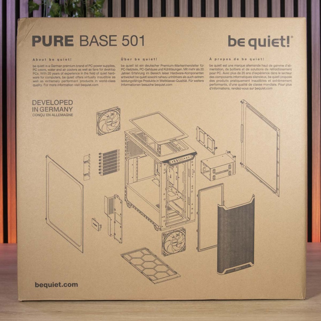 be quiet! Pure Base 501 emballage face arrière