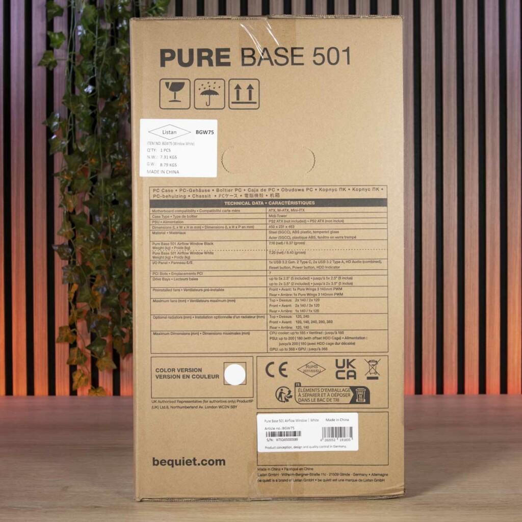 be quiet! Pure Base 501 petit côté 2